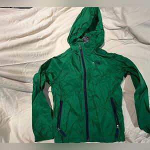 The North Face Emerald Green Windbreaker, boys size 7-8
